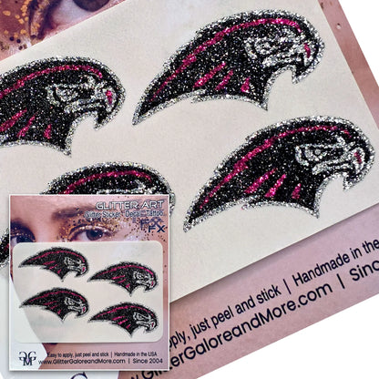 Custom Logo Glitter Stickers — Upload Your Team Design