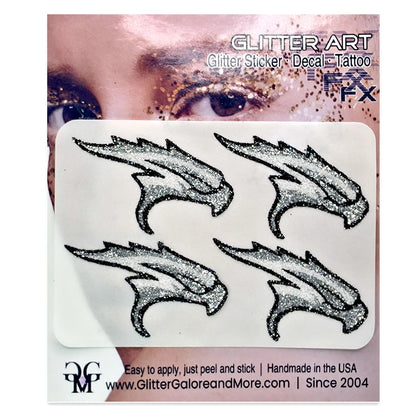 Highland Ranch Custom Glitter Tattoo Stickers - 4pcs