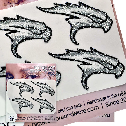 Highland Ranch Custom Glitter Tattoo Stickers - 4pcs