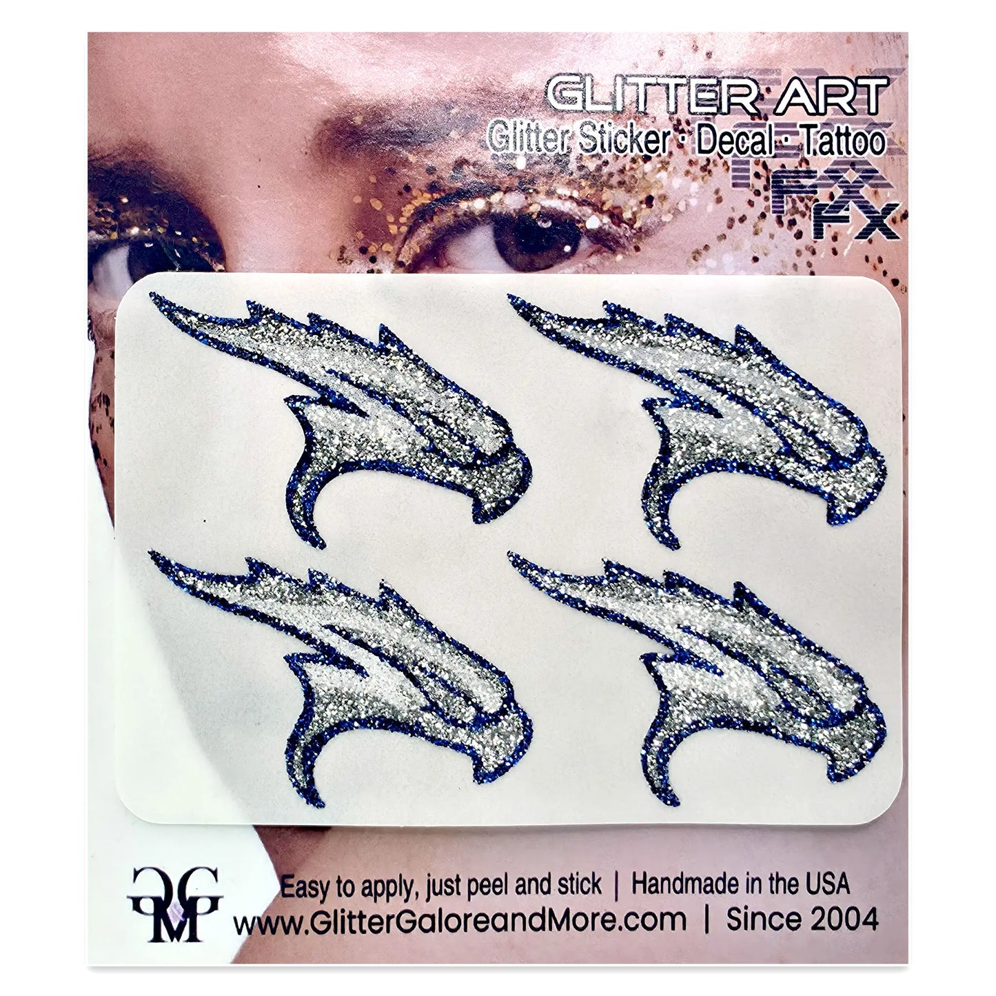 Highland Ranch Custom Glitter Tattoo Stickers - 4pcs