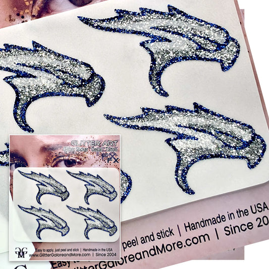 Highland Ranch Custom Glitter Tattoo Stickers - 4pcs