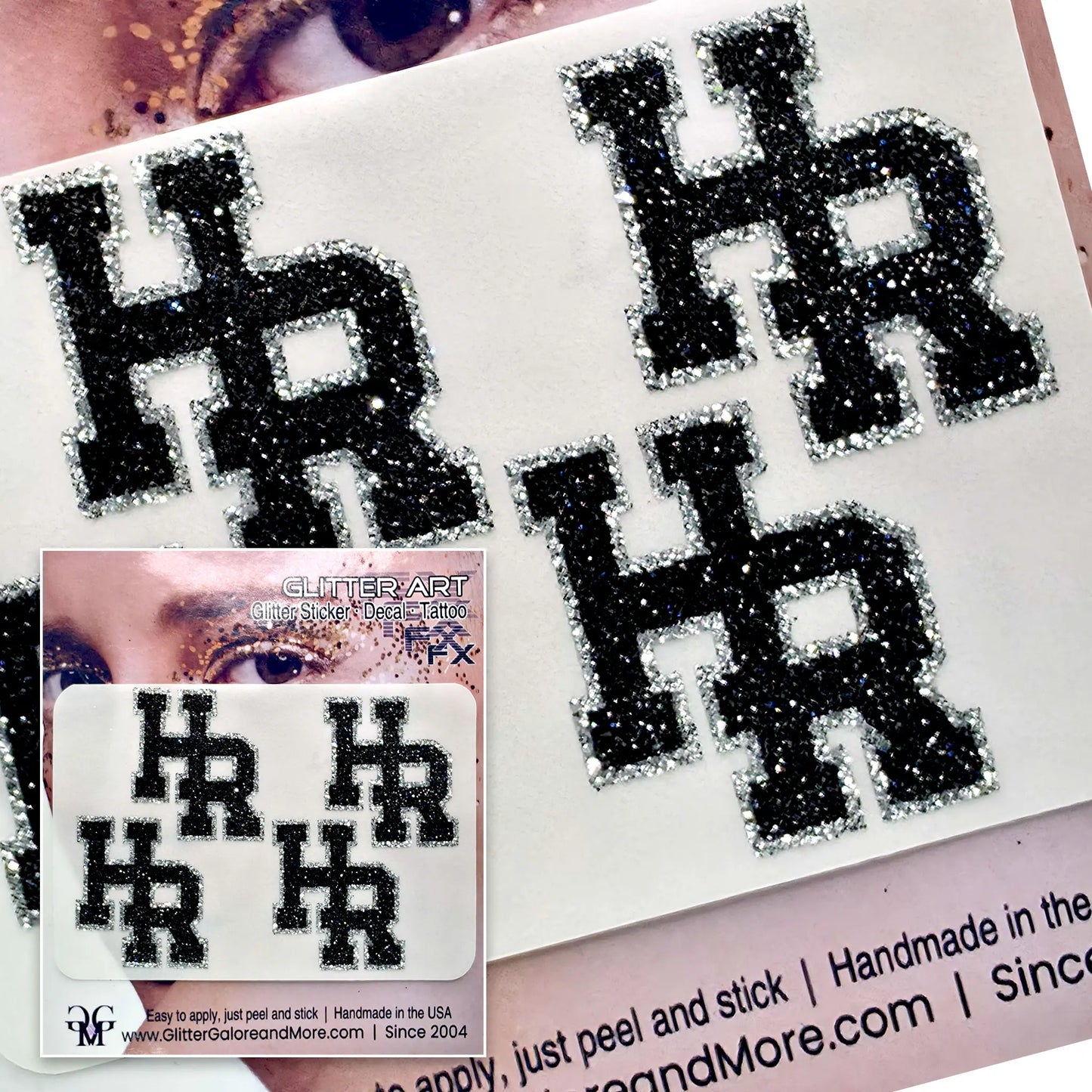 Highland Ranch Custom Glitter Tattoo Stickers - 4pcs