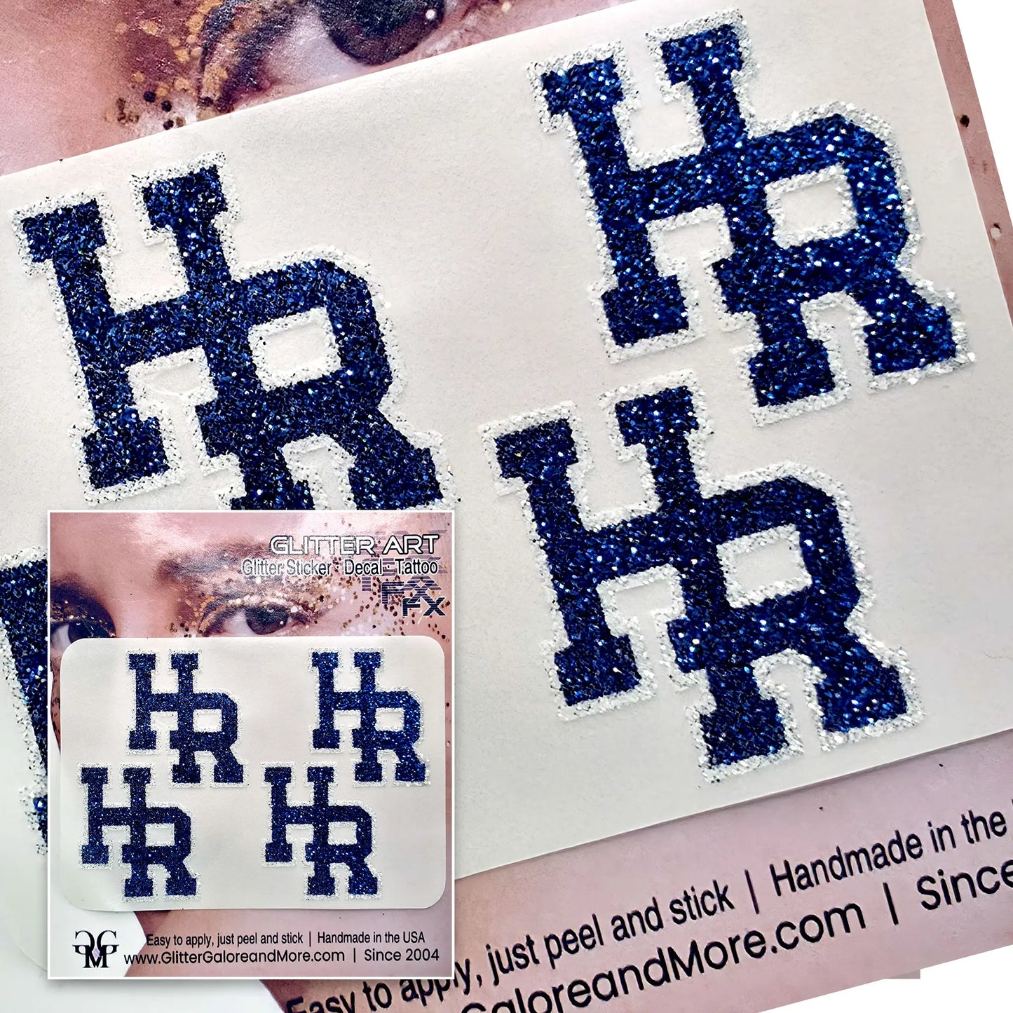 Highland Ranch Custom Glitter Tattoo Stickers - 4pcs