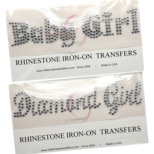 Rhinestone Iron Ons, Diamond Girl and Baby Girl Iron Ons, DIY Baby Shower Gift, DIY Bachelorette Gift.