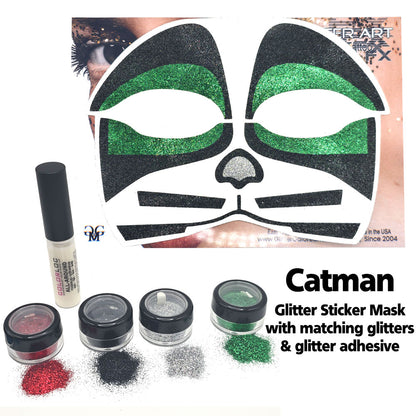 KISS Glitter Face Mask Sticker, KISS Halloween Costume Mask Tattoo Sticker