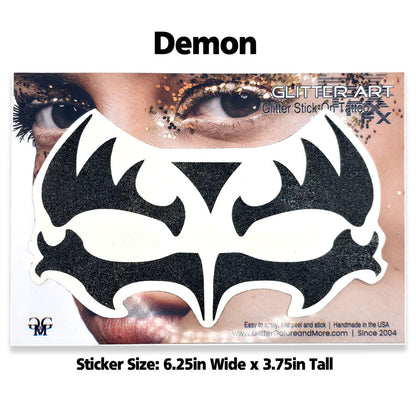 KISS Glitter Face Mask Sticker, KISS Halloween Costume Mask Tattoo Sticker