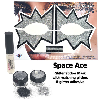 KISS Glitter Face Mask Sticker, KISS Halloween Costume Mask Tattoo Sticker