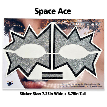 KISS Glitter Face Mask Sticker, KISS Halloween Costume Mask Tattoo Sticker