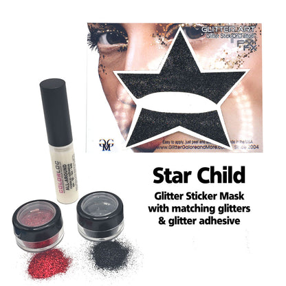 KISS Glitter Face Mask Sticker, KISS Halloween Costume Mask Tattoo Sticker