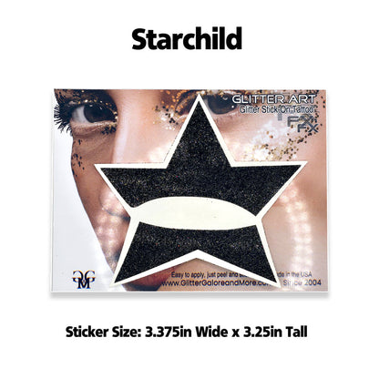 KISS Glitter Face Mask Sticker, KISS Halloween Costume Mask Tattoo Sticker