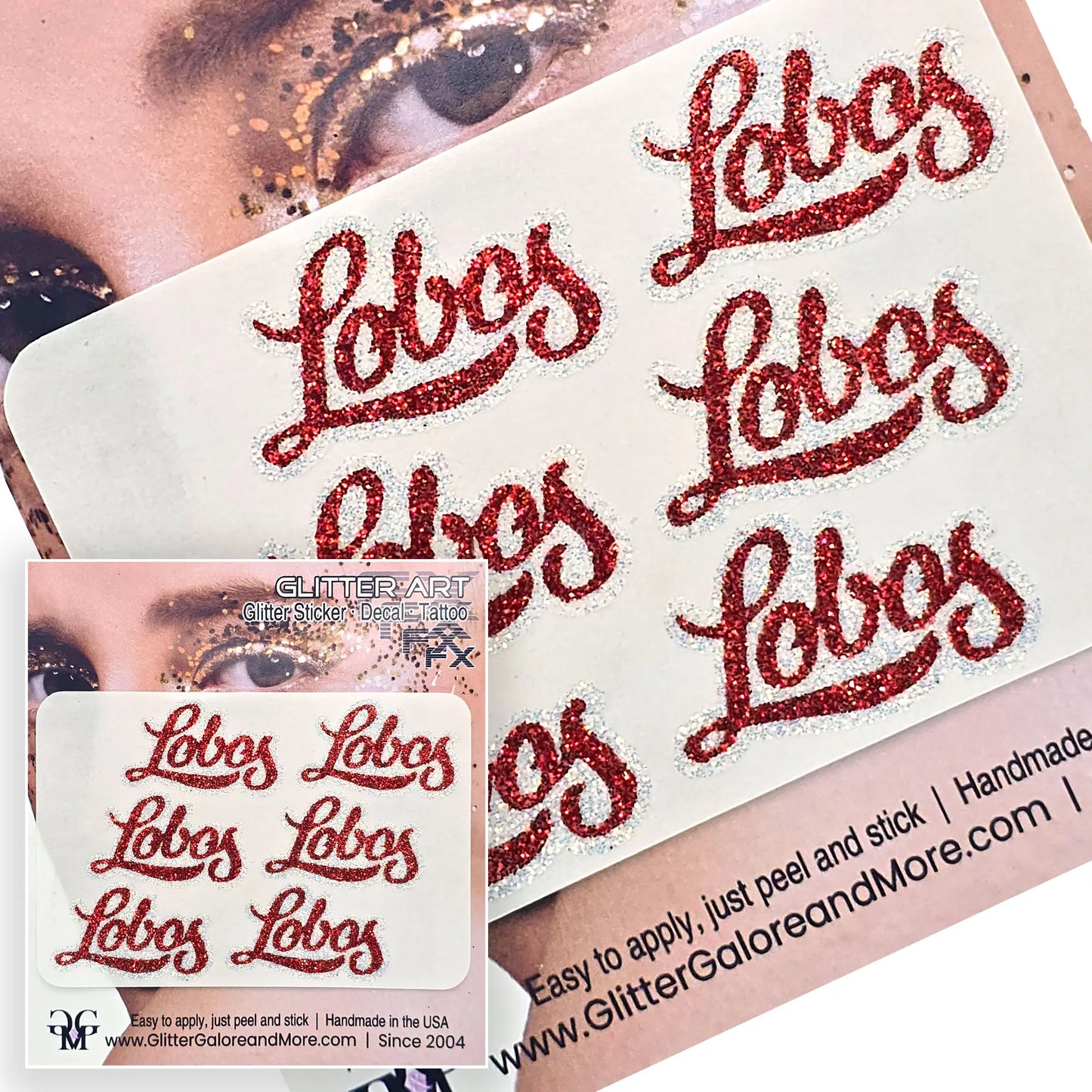 Custom Logo Glitter Stickers — Upload Your Team Design