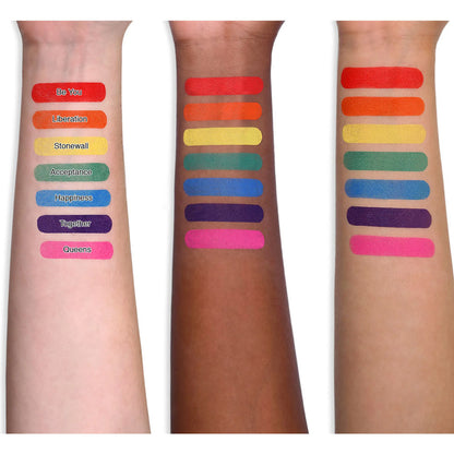 Prideful Eyeshadow Palette by Lurella, 21 Bright Pressed Eyeshadow Colors with 2 Duo Tip Makeup Brushes