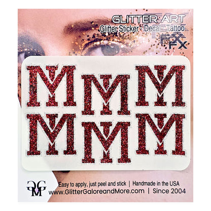Mercer Island Glitter Tattoo Stickers - 6 Stickers