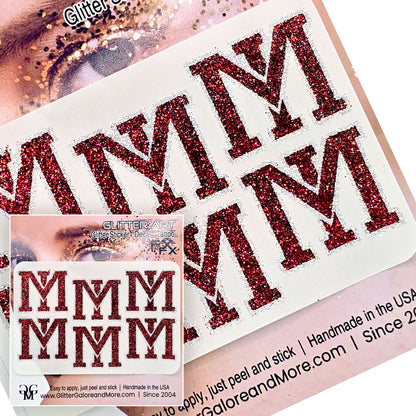 Mercer Island Glitter Tattoo Stickers - 6 Stickers