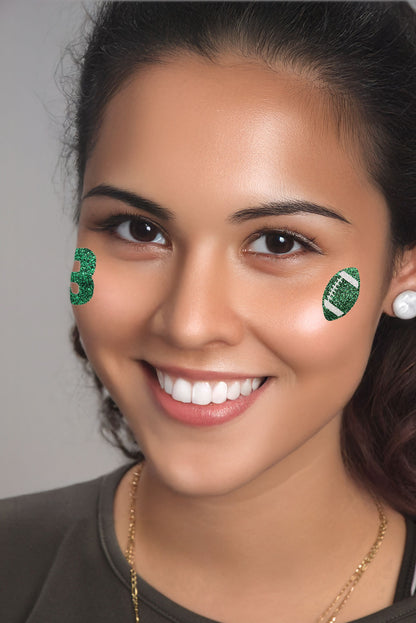Football Gameday Glitter Sticker Tattoos in Popular Team Colors