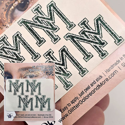 NM New Milford High School Glitter Sticker Tattoos