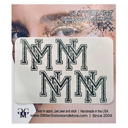 NM New Milford High School Glitter Sticker Tattoos