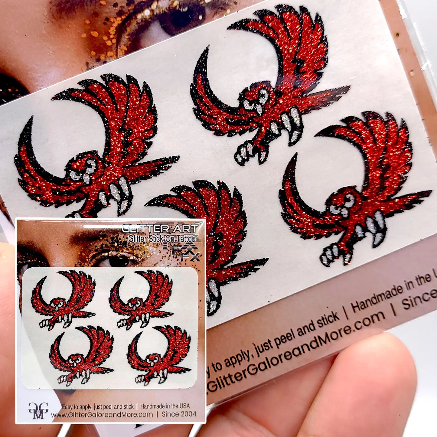 Custom Logo Glitter Stickers — Upload Your Team Design