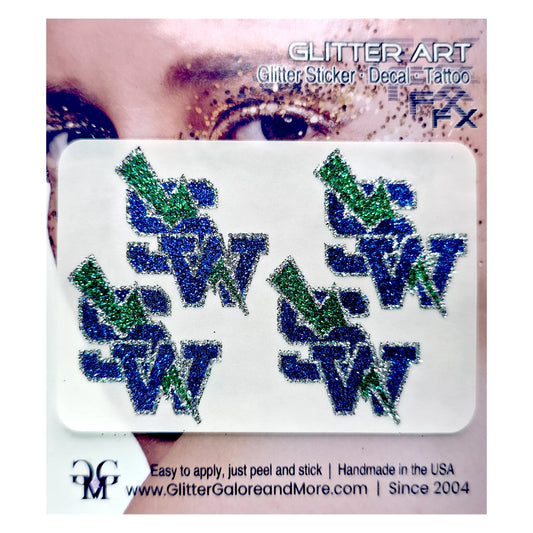 SW Bolt Boosters Glitter Sticker Tattoos - 4 Pieces