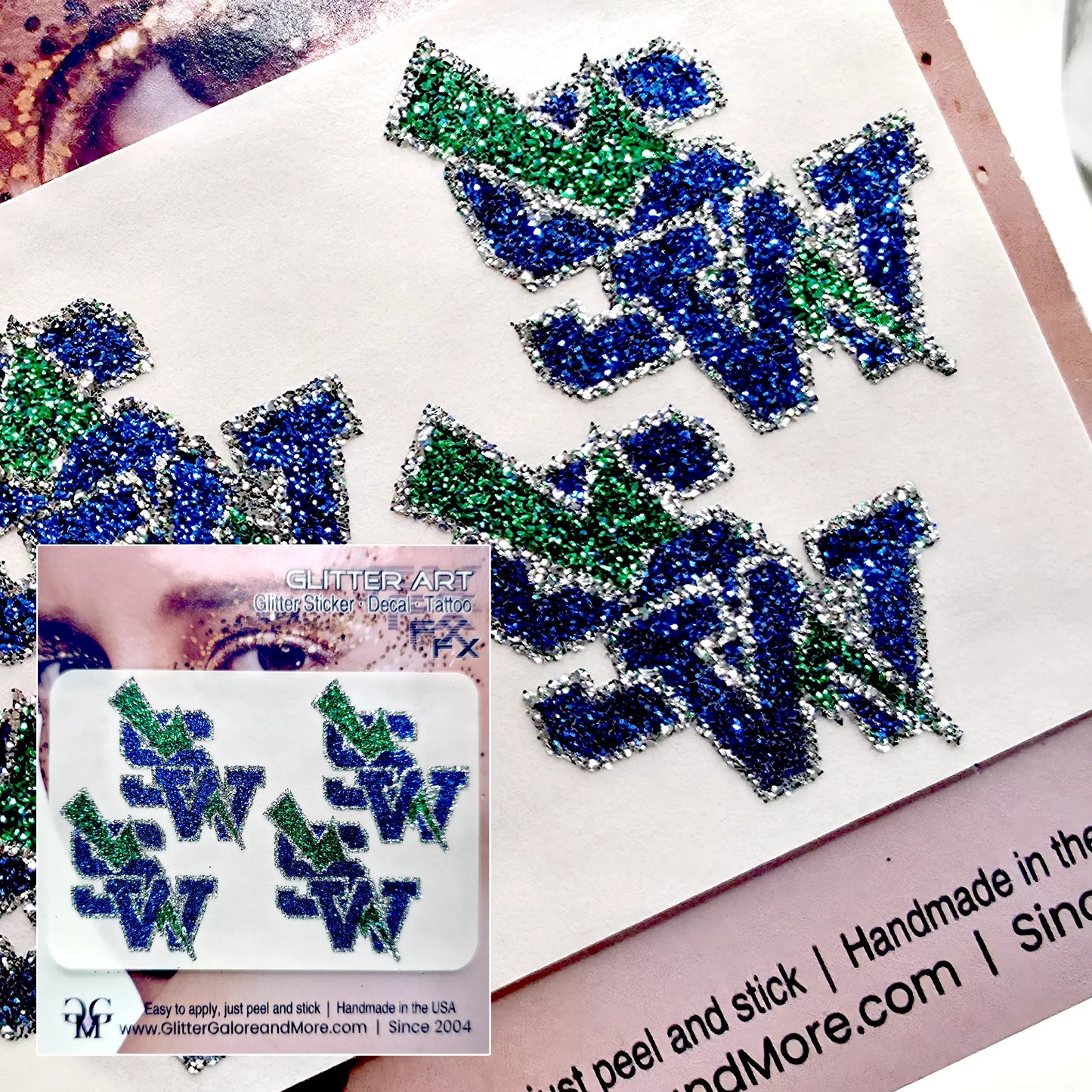 SW Bolt Boosters Glitter Sticker Tattoos - 4 Pieces