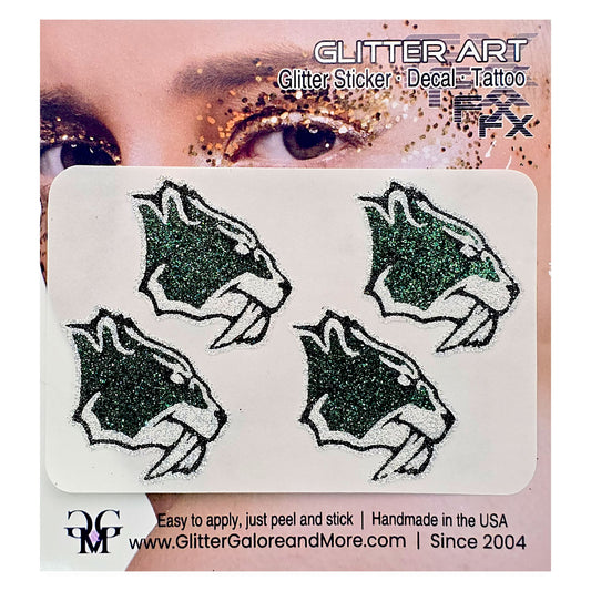 Fossil Ridge Sabercat Custom Glitter Tattoo Stickers - 4 Stickers