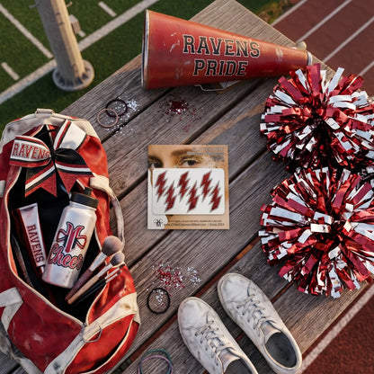 Custom Color Glitter Lightning Bolt Stickers — Cheer & Spirit
