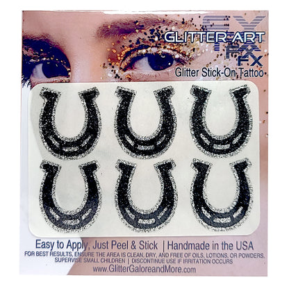 Spurs Tattoo Stickers, Cowgirl Rodeo Inspired Stickers 1 inch (6 Stickers) - Two Color Way