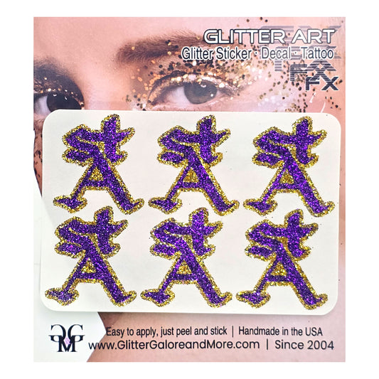 St Augustine High School Glitter Tattoo Custom Stickers - 6pcs