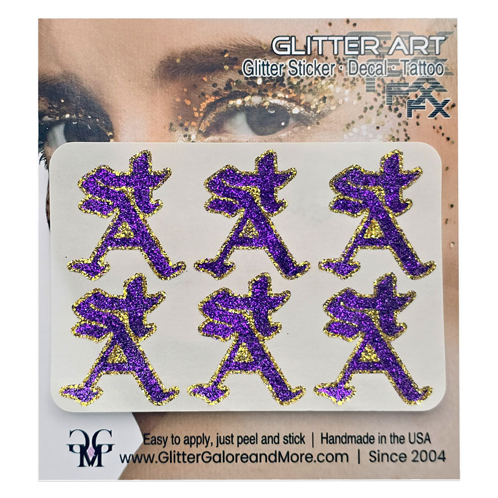 St Augustine High School Glitter Tattoo Custom Stickers - 6pcs