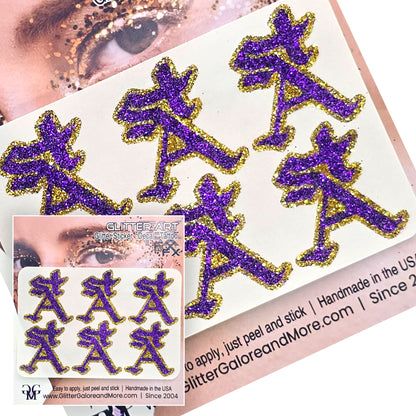 St Augustine High School Glitter Tattoo Custom Stickers - 6pcs