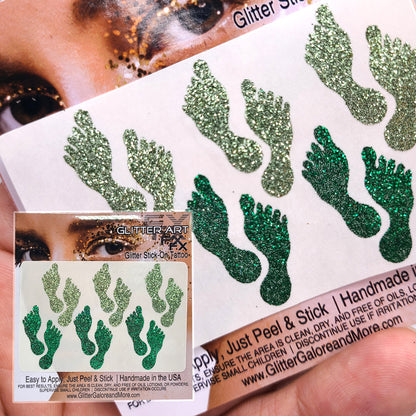 St Patrick's Day Face and Body Glitter Stickers, Clovers, Rainbows, Pots of Gold, Leprechaun Hats