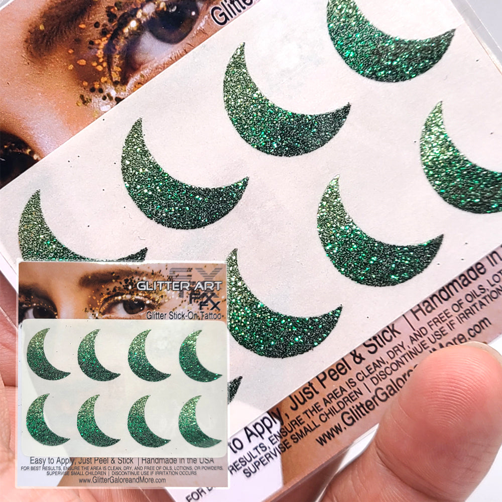 St Patrick's Day Face and Body Glitter Stickers, Clovers, Rainbows, Pots of Gold, Leprechaun Hats