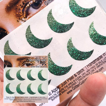St Patrick's Day Face and Body Glitter Stickers, Clovers, Rainbows, Pots of Gold, Leprechaun Hats