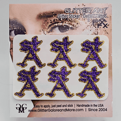 St Augustine High School Glitter Tattoo Custom Stickers - 6pcs