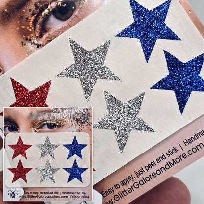 Show your love of country with these temporary face tattoos.