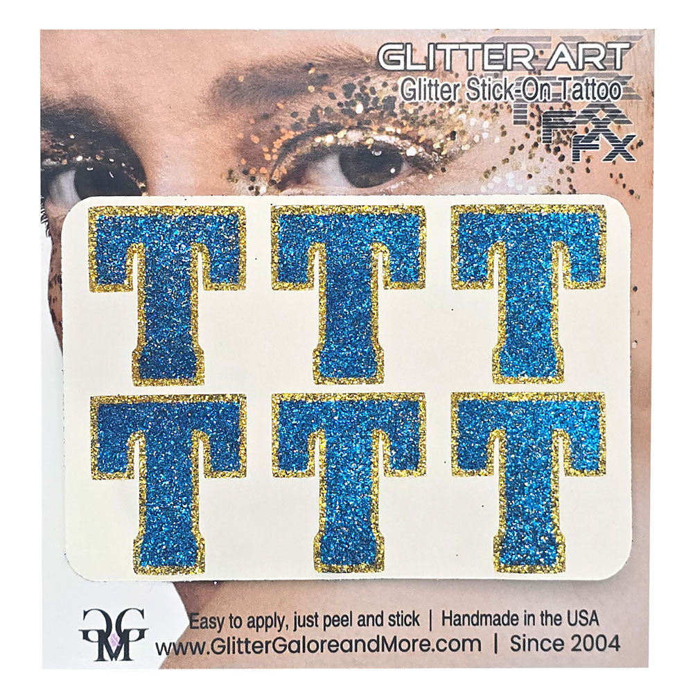 Timnath Middle School T Gameday Glitter Sticker Tattoos in two Colorsways