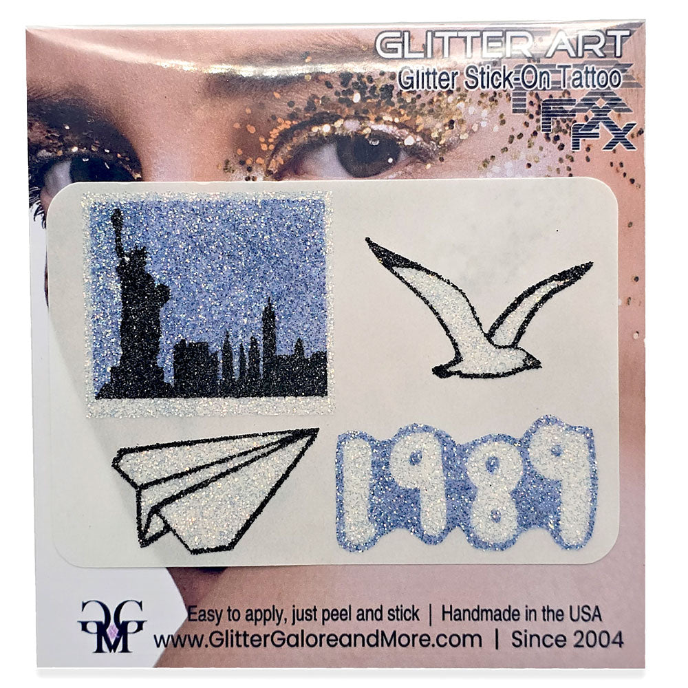 Taylor Swift 1989 Glitter Temporary Tattoos. 