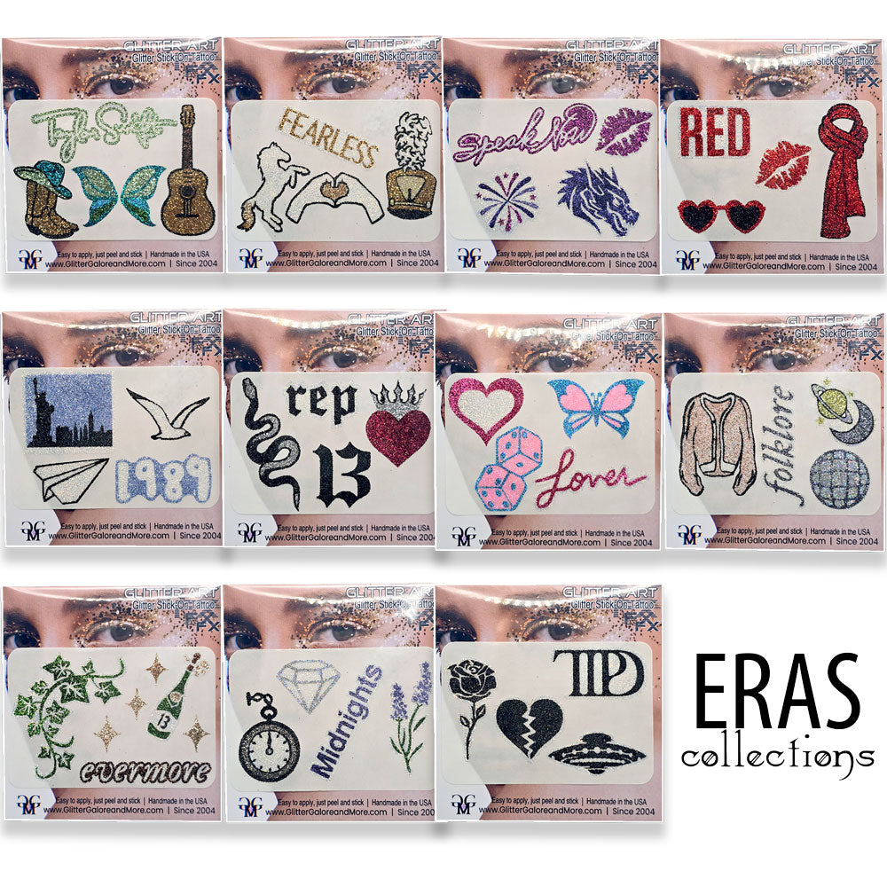 Taylor Swift Eras Tour Sticker Tattoo Collections.