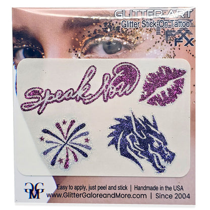 Taylor Swift Speak Now Glitter Face Decals. 