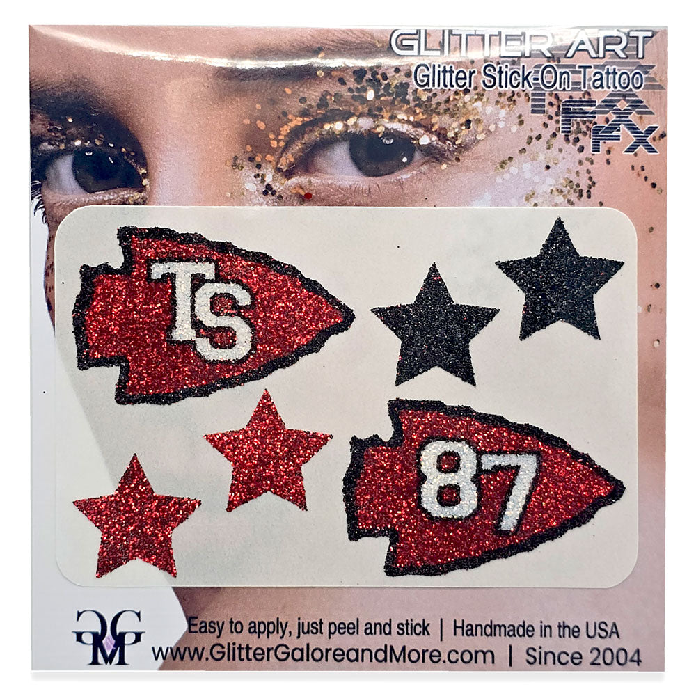 Taylor Swift-inspired arrow tips sticker tattoos. 