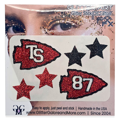 Taylor Swift-inspired arrow tips sticker tattoos. 