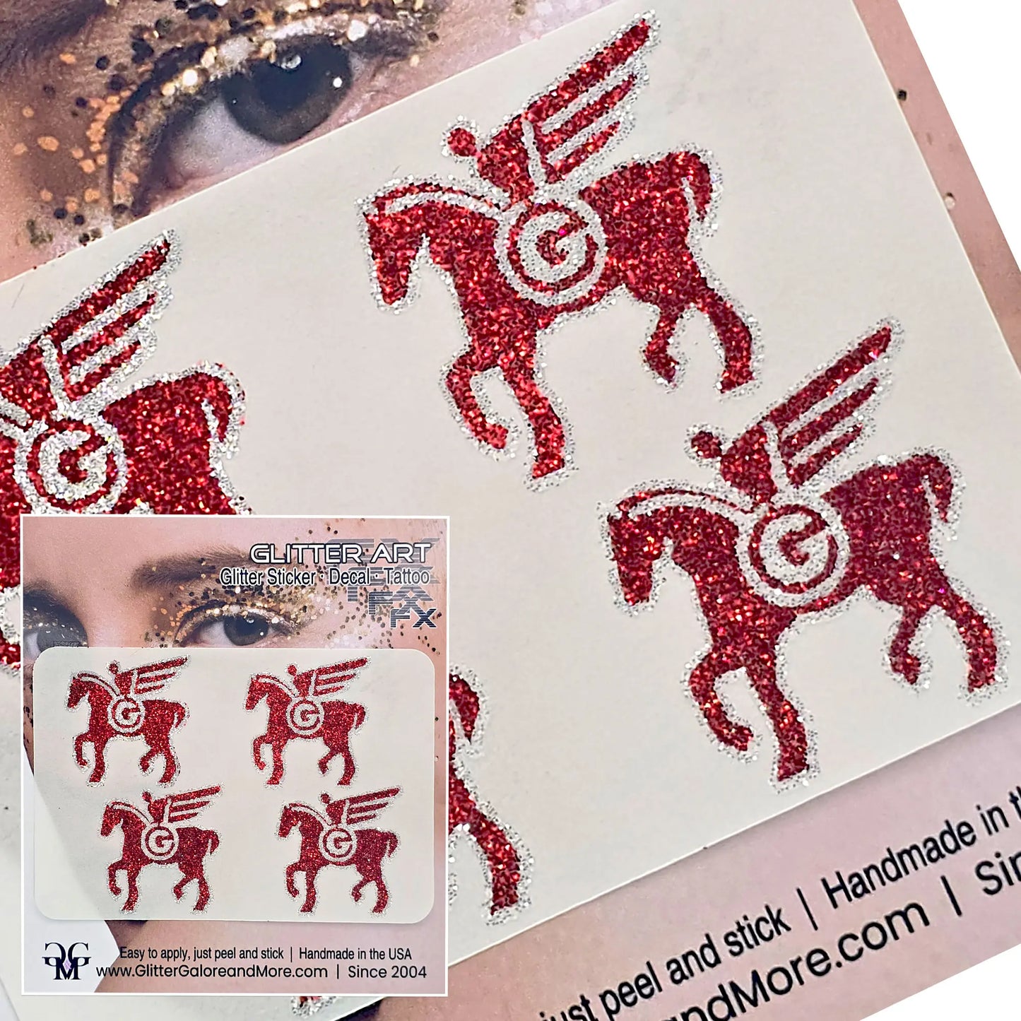 Custom Logo Glitter Stickers — Upload Your Team Design