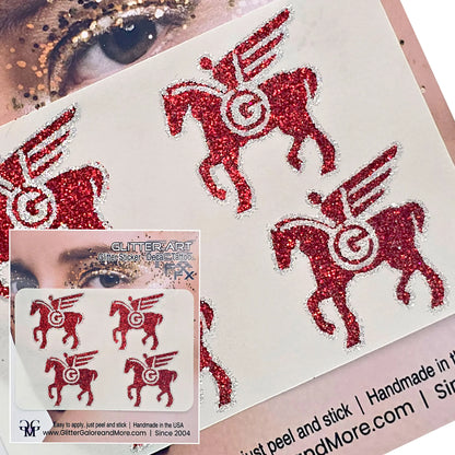 Custom Logo Glitter Stickers — Upload Your Team Design