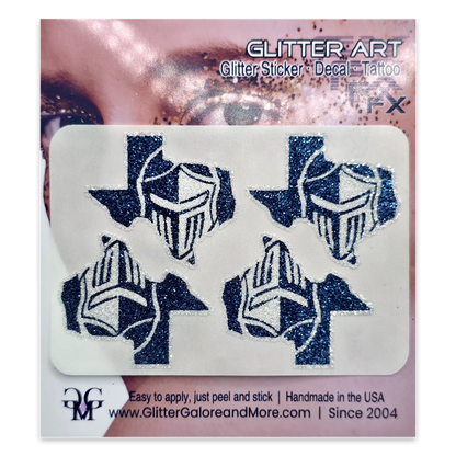 Warriors Liberty Christian Glitter Sticker Tattoos - 4 Pieces