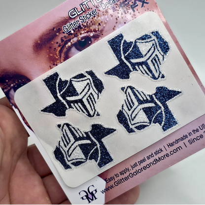 Warriors Liberty Christian Glitter Sticker Tattoos - 4 Pieces