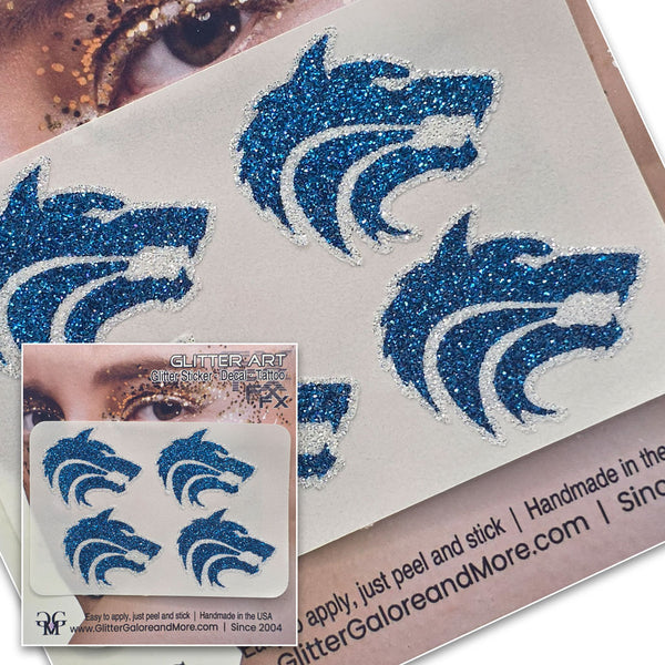 Plano West Wolves Custom Glitter Tattoo Stickers - 4 Stickers ...