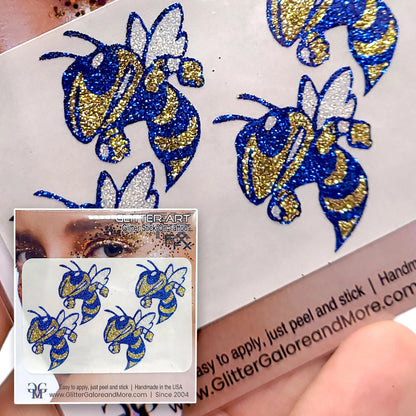 Custom Logo Glitter Stickers — Upload Your Team Design