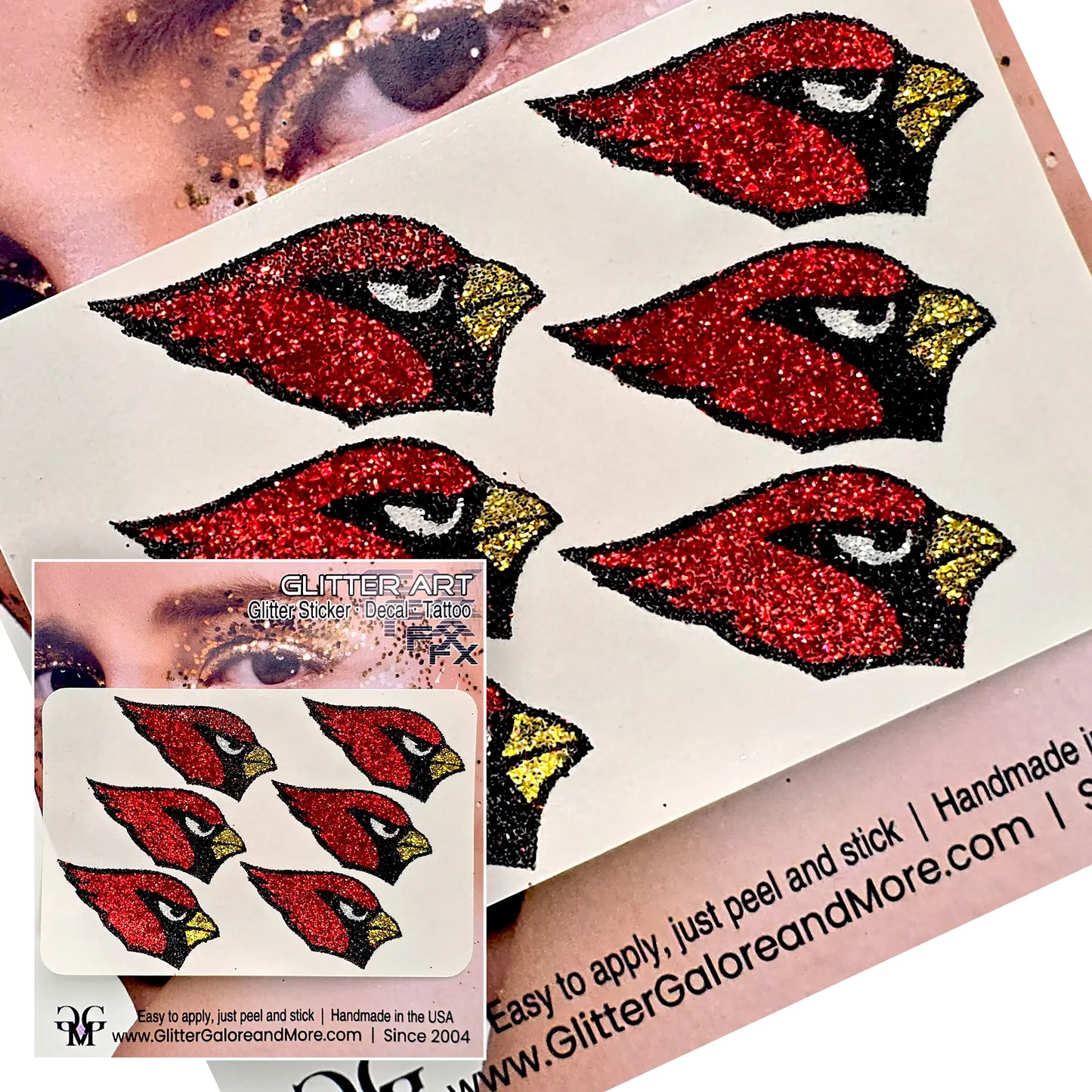 Custom Logo Glitter Stickers — Upload Your Team Design