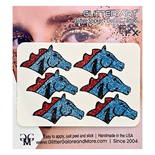 Colts West Jessamine Middle School Custom Glitter Tattoo Stickers