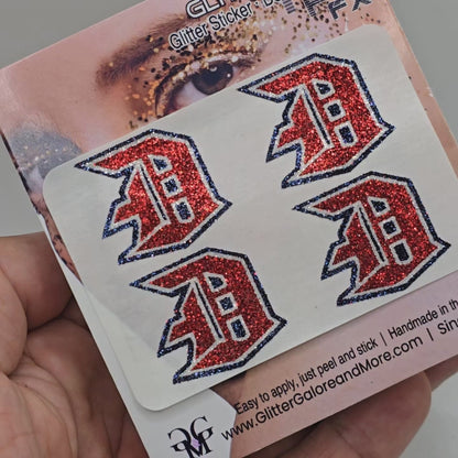 Doral Academy Custom Glitter Tattoo Stickers - 4 Pieces